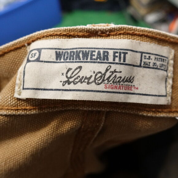 LEVI'S LEVI STRAUSS SIGNATURE WORKWEAR FIT DUCK CANVAS DOUBLE KNEE PANTS 36X32 - Picture 15 of 16